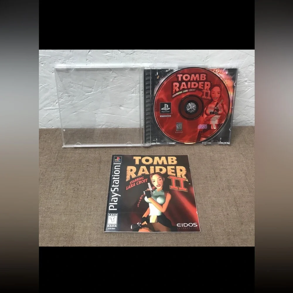 Lot of 2 PlayStation 1 PS1 Games: Street Sk8er & Tomb Raider II (2) Complete USA